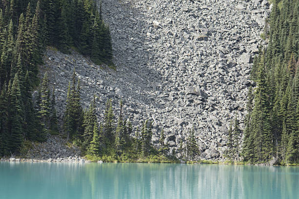 Mass of rock deposited by an avalanche
