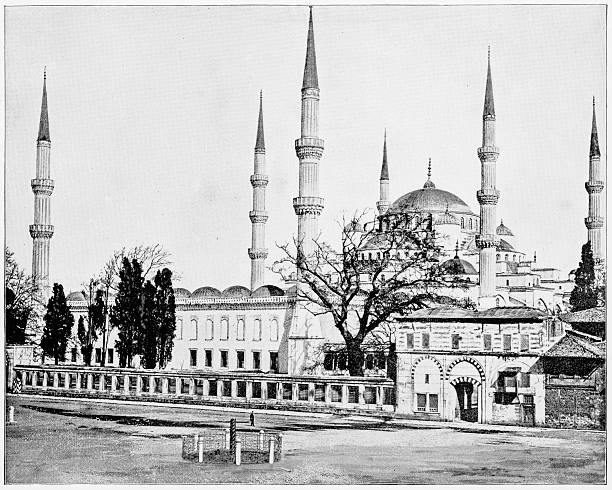 istock Sultan Ahmed Mosque, Istanbul, Turkey in 1880s 591436738