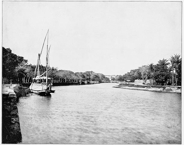 istock Mahmudiyah Canal, Egypt in 1880s 591436920