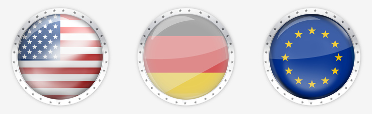 Germany USA Europe icons design