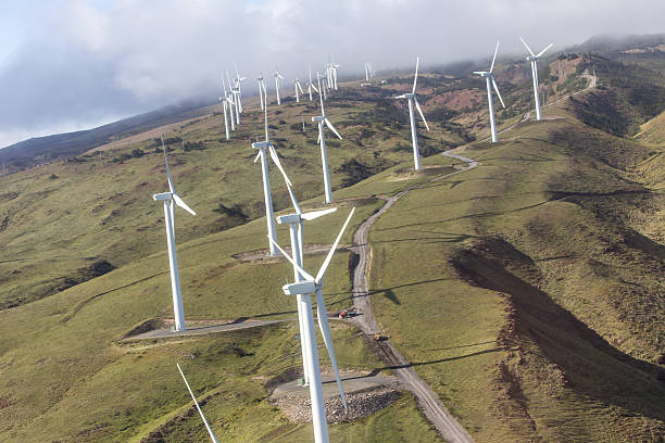 istock Wind turbines on top of a mountain 591439858