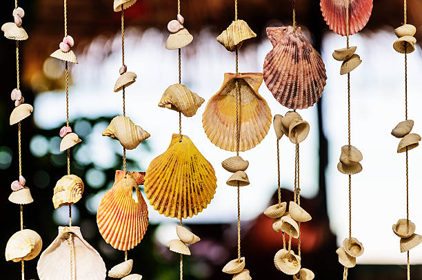 istock Handicrafts produced by the shell wall in soft focus 591442126