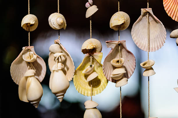 istock Handicrafts produced by the shell wall in soft focus 591442370