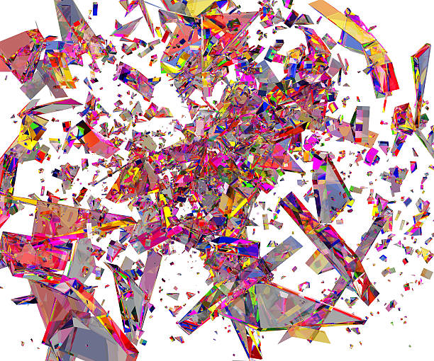 istock 3d rendered sparkling colorful diamond refraction on white background. 591442908