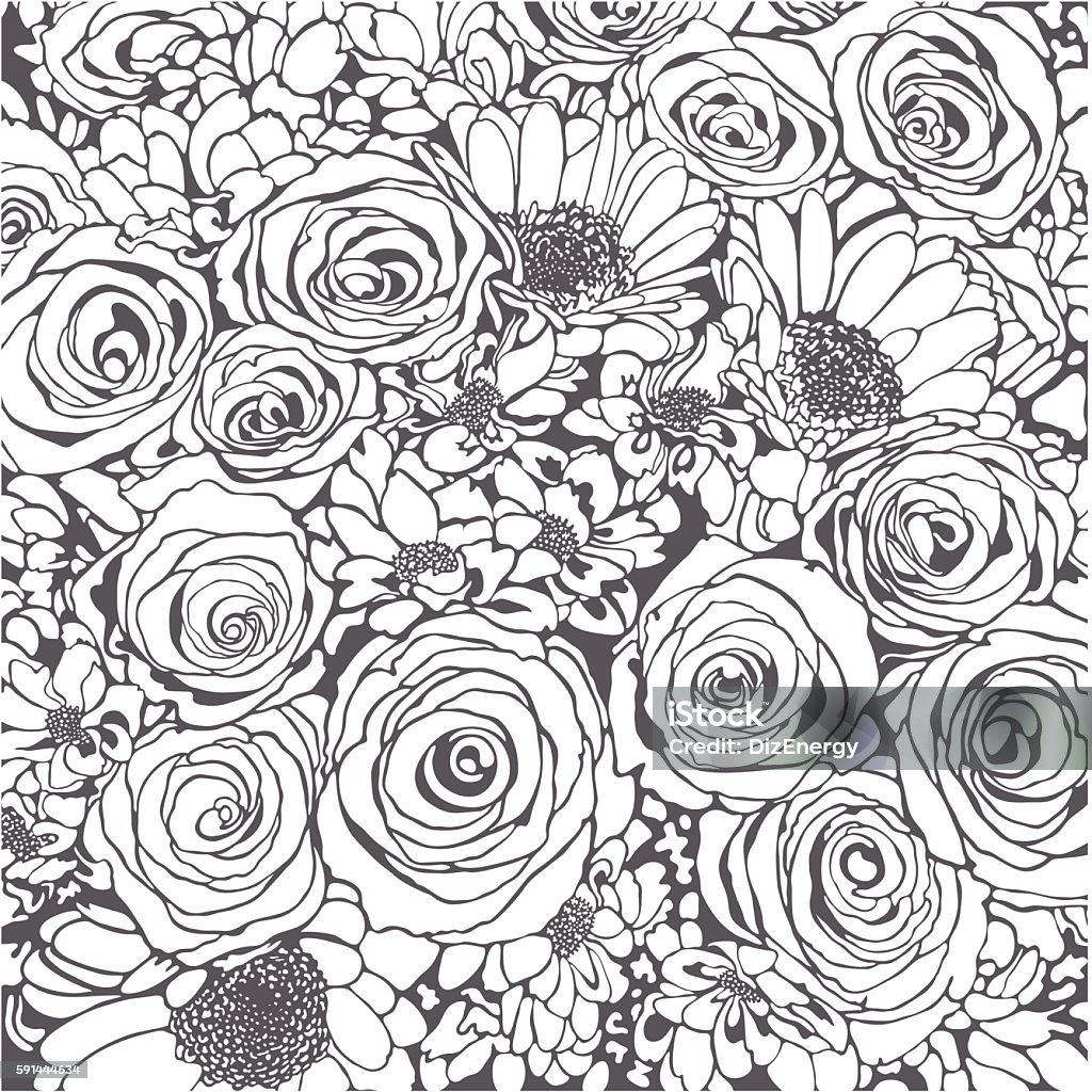 background flowers Art stock vector