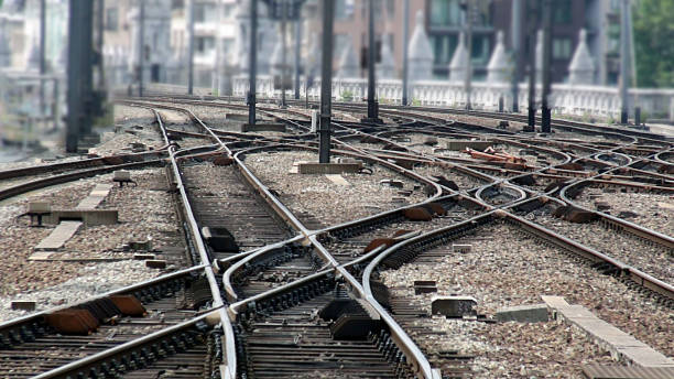 istock Scenery Of Empty Passenger Train Railroad Track 591447498