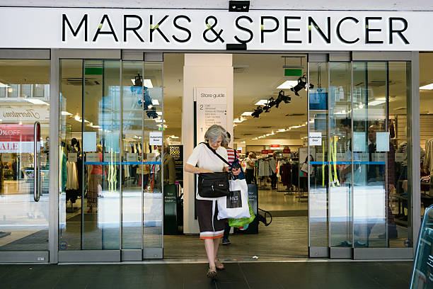 Marks and Spencer shop front stock photo