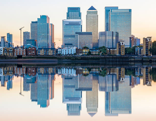 istock Canary Wharf in London at Sunset 591782724