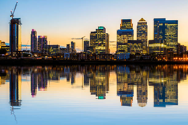 istock Canary Wharf in London at sunset 591782892