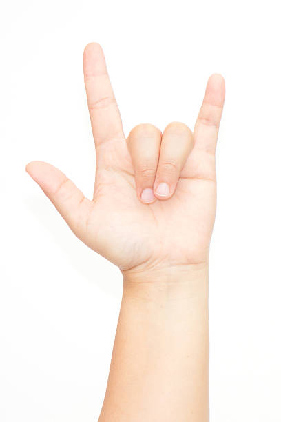 istock Woman hand on white background 591783584