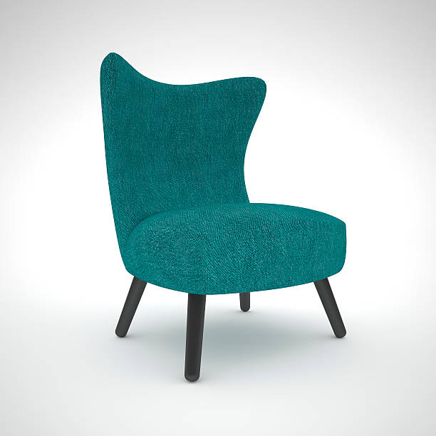 istock Isolated aquamarine armchair 591805972