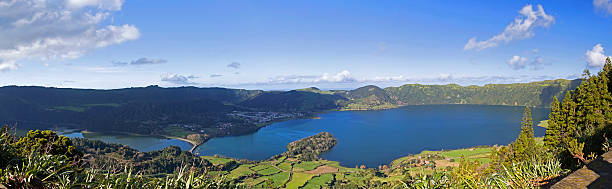 istock Panorama of Lagoa Verde and Lagoa Azul 591806840