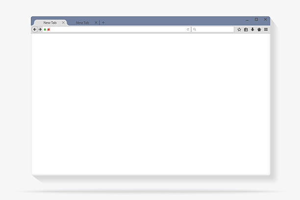 ilustraciones, imágenes clip art, dibujos animados e iconos de stock de ventanas planas del navegador de internet con espacio de copia para su texto - navegador