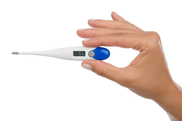 istock Woman Holding Digital Thermometer 591811268