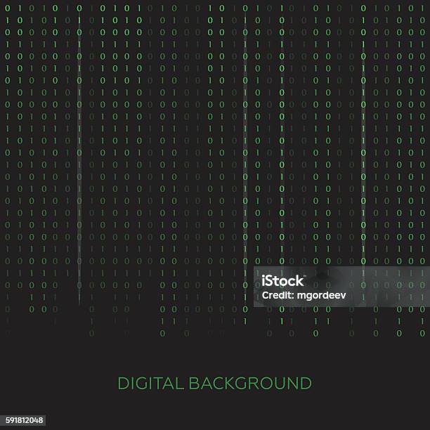 Code Swap Stream Background Stream Of Binary Code On Screen Stock Illustration - Download Image Now ...