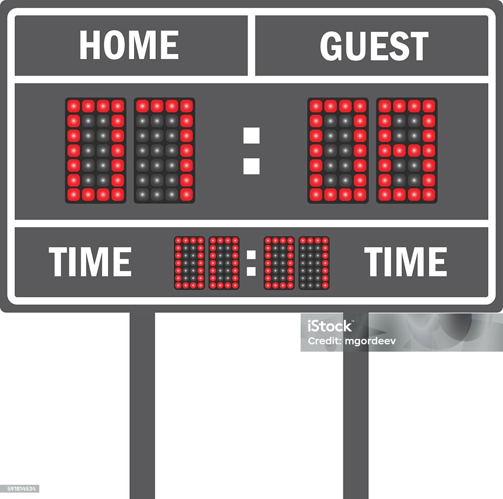 American Football Vector Scoreboard Stock Illustration - Download Image