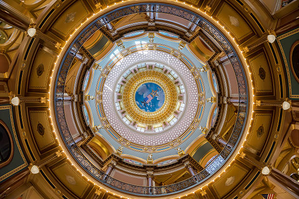 Iowa State Capitol dome - fotografia de stock