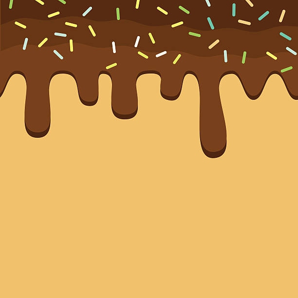ilustrações, clipart, desenhos animados e ícones de em um bolacha de chocolate amargo derretido fundo - backgrounds candy close up collection