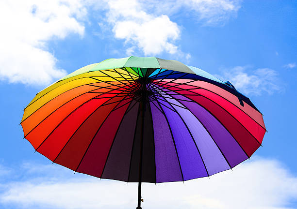 istock Umbrellas coloring in sky 591824386