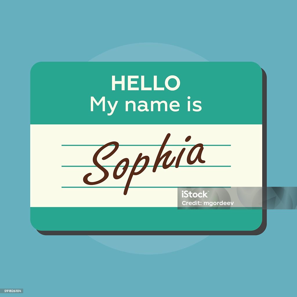 Name Introduction Card Hello My Name Is Introduction Cards Stock Illustration - Download Image ...