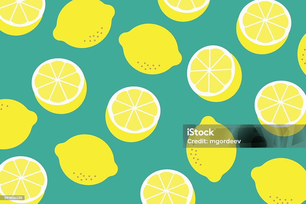 Background with a pattern of yellow lemons Background with a pattern of yellow lemons eps 10 Lemon - Fruit stock vector
