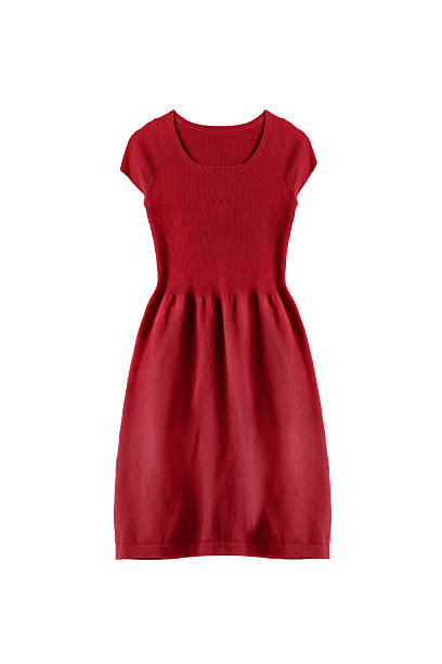 istock Red dress isolated 591828284