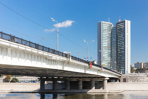 istock Novoarbatsky bridge in Moscow 591828908