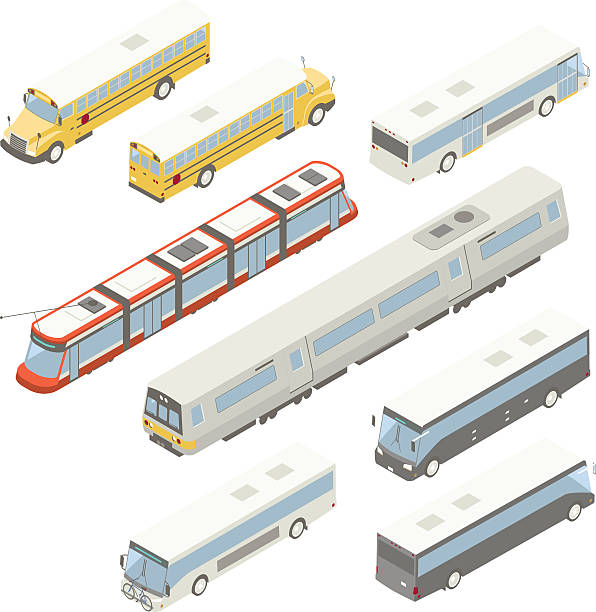 等角の公共交通のイラスト - metro bus点のイラスト素材／クリップアート素材／マンガ素材／アイコン素材