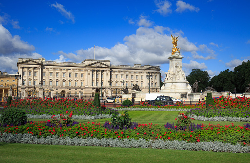 London England - June 1, 2019: Buckingham palace historical building London UK