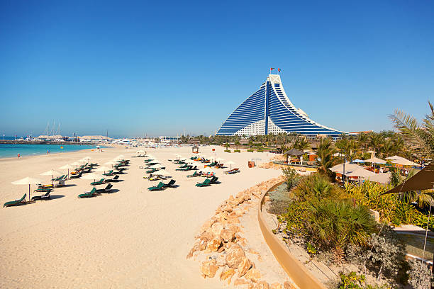 jumeirah beach hotel, dubai - jumeirah beach hotel - fotografias e filmes do acervo