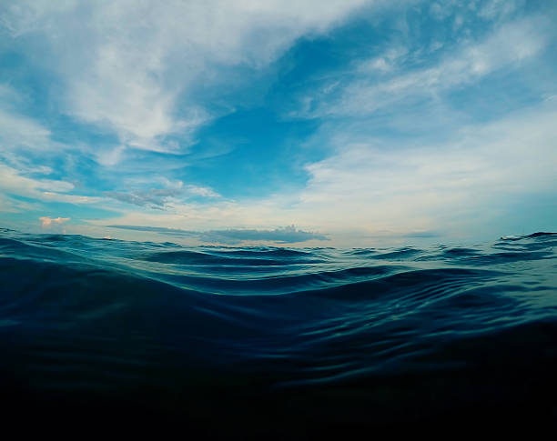 istock Dark blue sea water look through 591835940