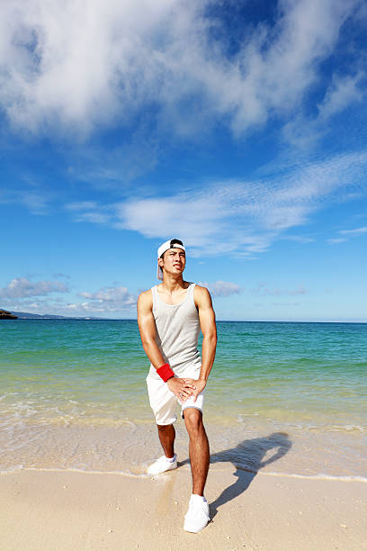 istock The man who relaxes on the beach. 591836540