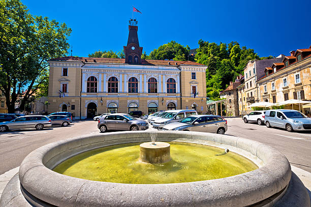 istock Ljubljana fountain and architecture view 591843044