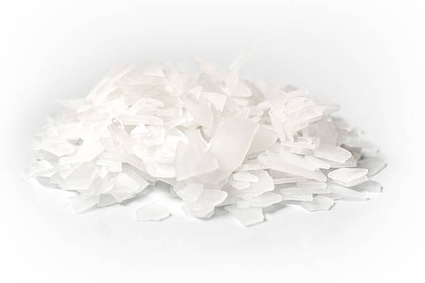 Heap of Magnesium Flakes on White background