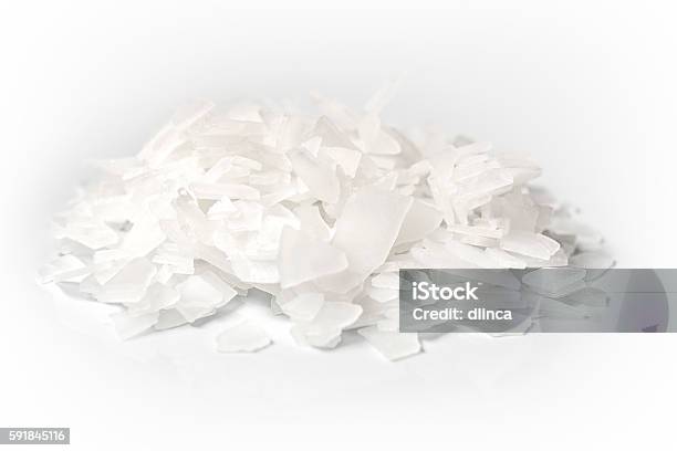 Heap Of Magnesium Flakes On White Background Stock Photo - Download Image Now - Magnesium, Salt - Mineral, White Background