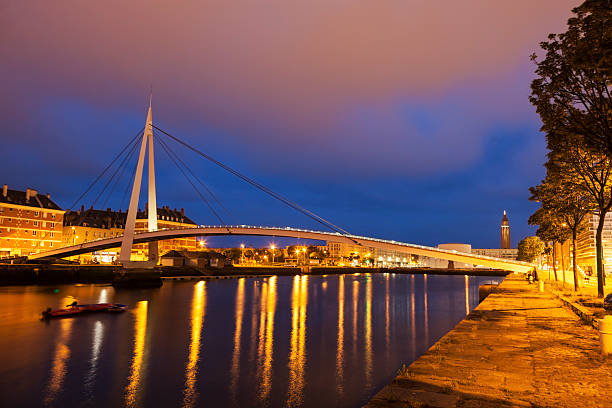 istock Pedestrian bridge in Le Havre 591845782