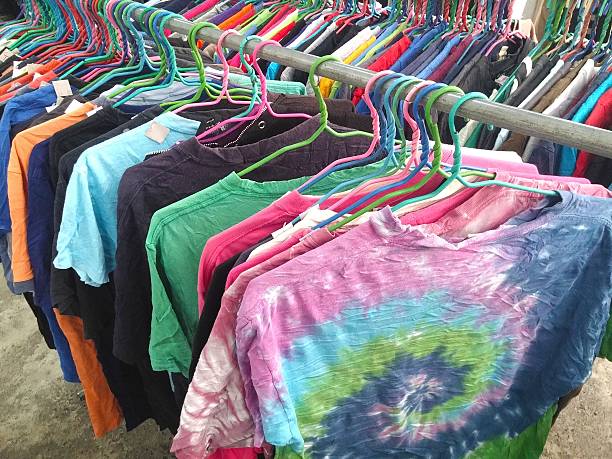 istock The Secondhand clothes in the market 591847422