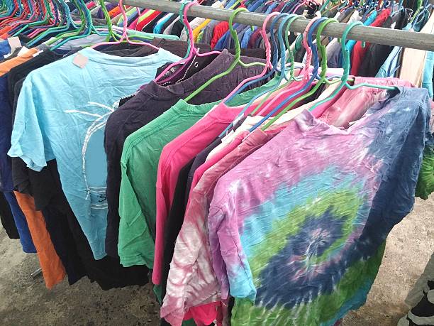 istock The Secondhand clothes in the market 591847636