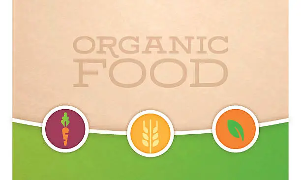 Vector illustration of Organic Food and Farming Background