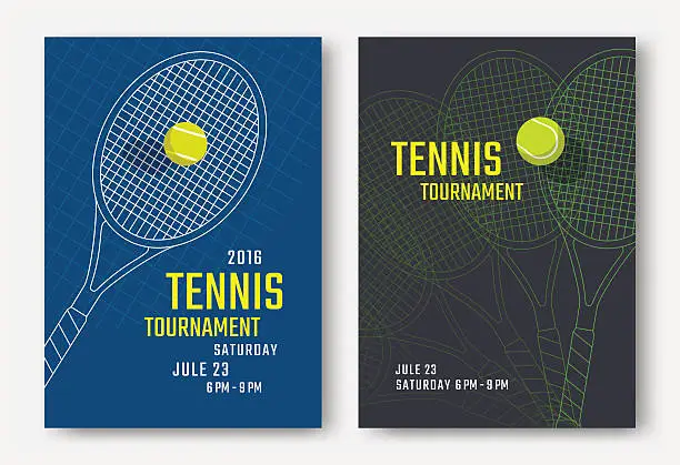 Vector illustration of Tennis poster design