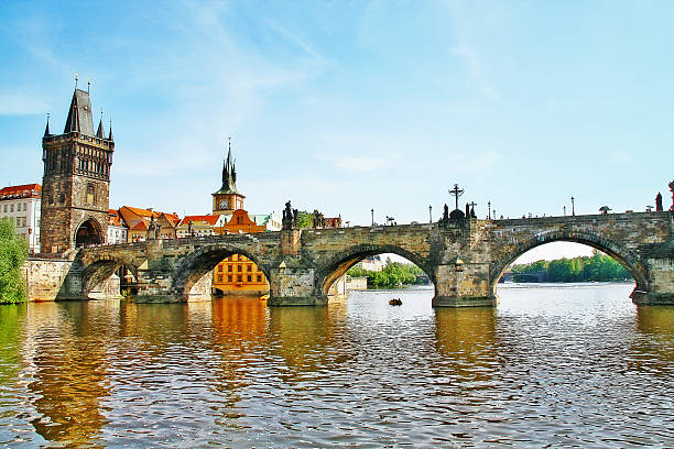 istock Charles bridge (or Karluv most) and Vltava river, Prague, Czech 591989440