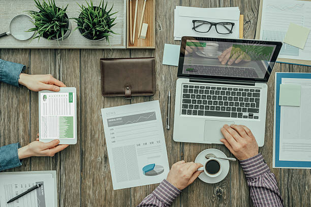 istock Businessmen working in the office 591994050