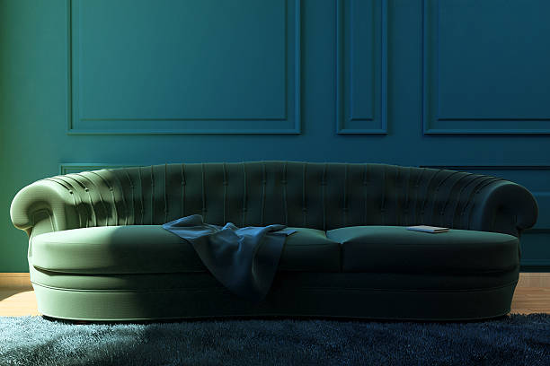 istock Illustration the living room with a sofa. 3d illustration. 592000260