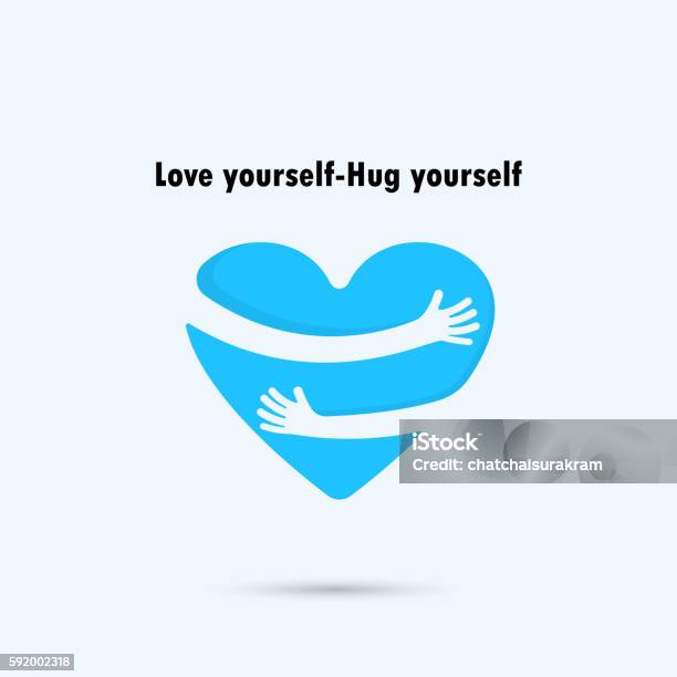 Hug Yourself Iconlove Yourself Icon Stock Illustration - Download Image Now - Embracing, Assistance, Concepts