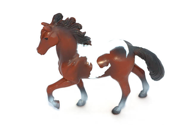 istock Horse toy on white background 592002686