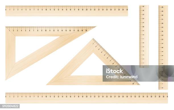 Rulers And Triangles Stock Illustration - Download Image Now - Centimeter, Colors, Cut Out