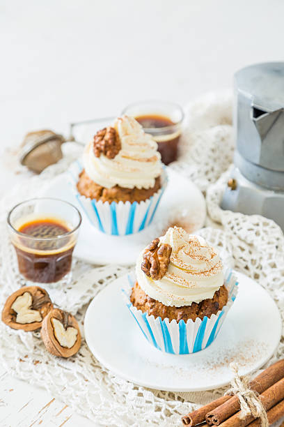 istock Carrot cake cupcakes with butter cream frosting 592005134