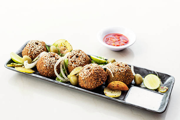 istock chickpea falafel middle eastern food snack platter starter set 592005272
