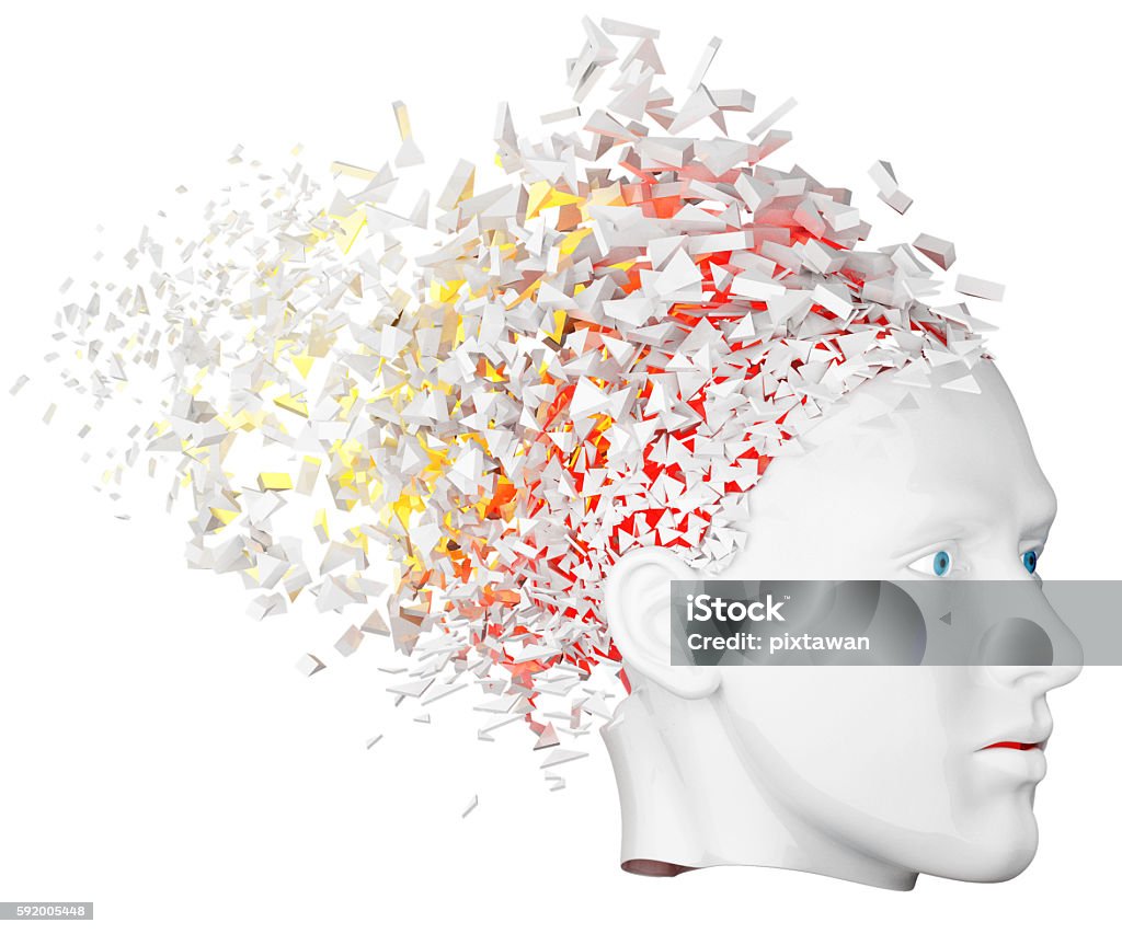 Characters Shattering Abstract Character Shattered Into Pieces Stock Photo - Download Image ...