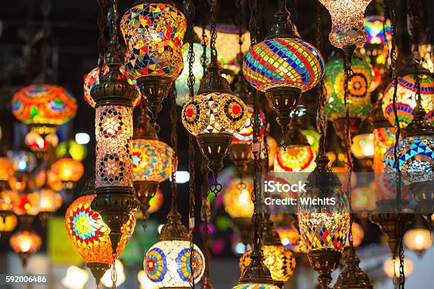 Colorful Moroccan Style Lanterns Stock Photo - Download Image Now - Morocco, Marrakesh, Lighting Equipment
